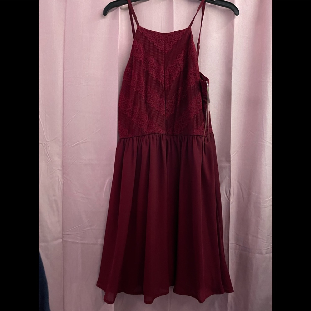 Burgundy dress